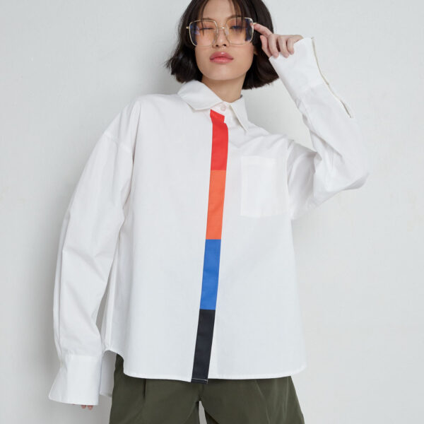 Oversized Panabe Shirt (red-orange)